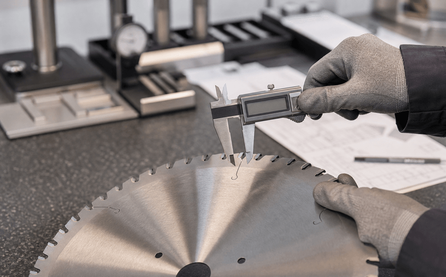 Product inspection with digital calipers